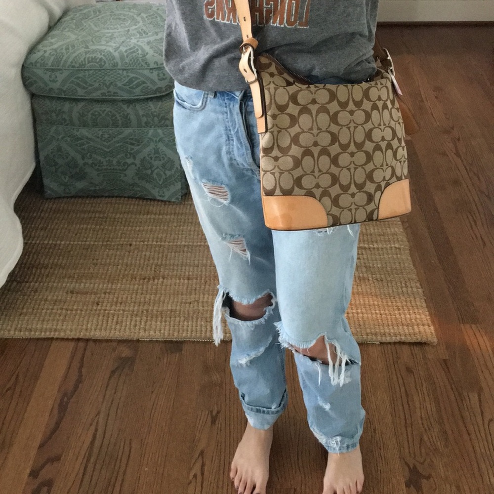 Coach Signature Convertible Bag 100% Authentic